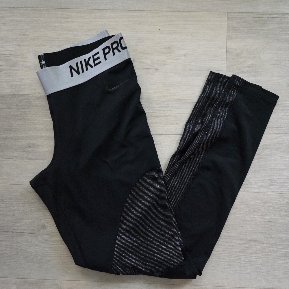 Nike Black And Gray Pro Leggings - image 1
